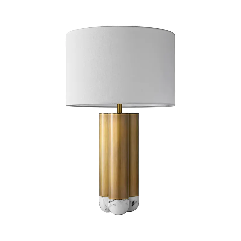 Introducing the Luxurious Textured Triangular Antique Brass Table Lamp: A Modern Statement for Your Living Space